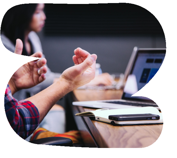 hand and Laptop